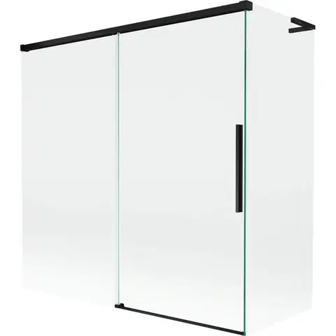 Sprchové dvere MEXEN/S - Rox L vaňová zástena 2-krídlová posuvná 160 + 80 x 150, transparent, čierna 8C9L-160-080-70-00