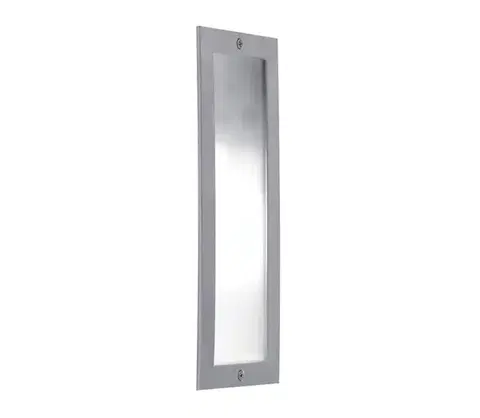 Záhradné lampy Eglo 27814 - Vonkajšie zapustené svietidlo ZIMBA 1xE27/60W/230V IP44 sivá 27814