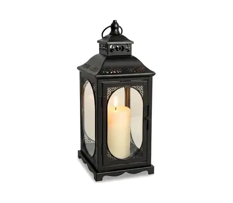 Taburetky Estilo Home Dekoratívna lucerna ROSEHILL 40 cm čierna 5905623254678