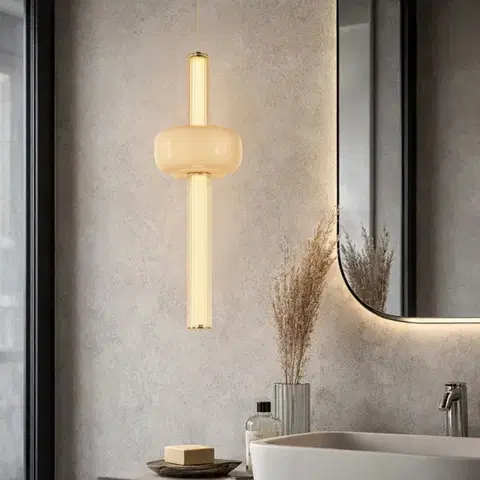 Nástenné svetlá PURAS G lampa wisząca 15W LED 3000K klosz bezbarwny+biały