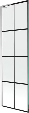 Sprchové dvere MEXEN/S - Next L vaňová zástena FIX 60 x 150, čierna vzor, chróm 895-060-000-03-77-01