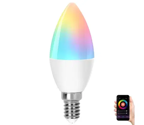 Žiarovky  B.V. LED RGBW Stmievateľná žiarovka C37 E14/6,5W/230V 2700-6500K Wi-Fi -  S10201BG0