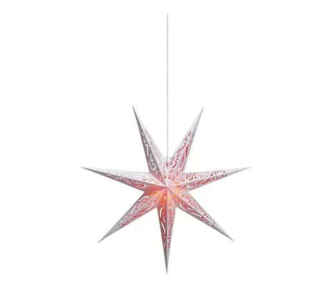 Vianočné dekorácie Markslöjd 703553 - Vianočná dekorácia ELIN 1xE14/25W/230V biela/červená 75 cm 703553