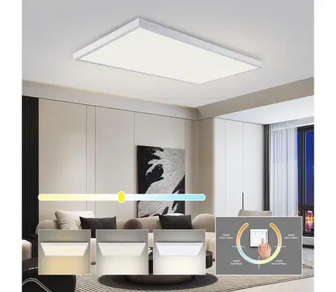 Svietidlá BRILAGI - LED Kúpeľňové stropné svietidlo FRAME LED/96W/230V 120x60 cm IP44 biele BRI643