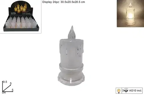 Sviečky MAKRO - Sviečka 5x9,5cm LED