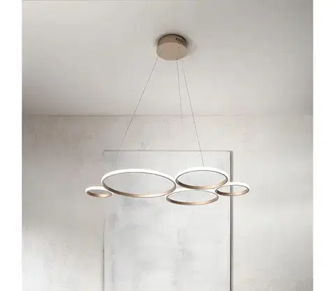 Svietidlá Ondaluce - stmievateľný LED luster na lanku POIS LED/60W/230V zlatý SO.POIS/ORO