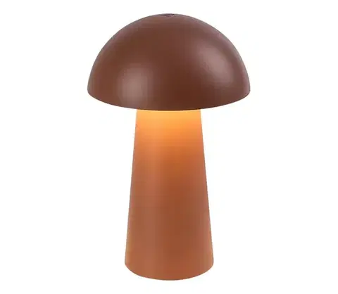 Lampy Rabalux 76039 - LED stmievateľná dotyková vonkajšia lampa MIREO 1,5W/5V IP44 1200 mAh USB hnedá 76039
