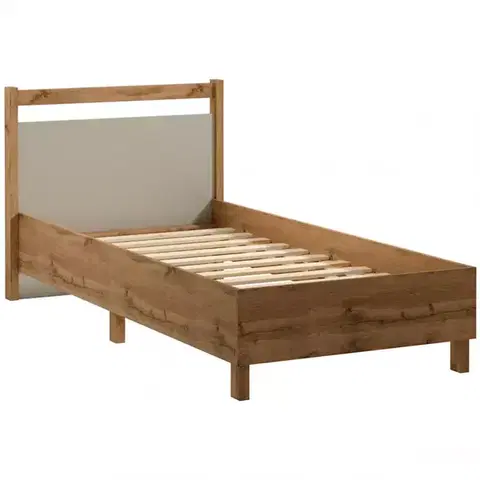 Jednolôžkové postele Posteľ Indygo L90 dub wotan-beige