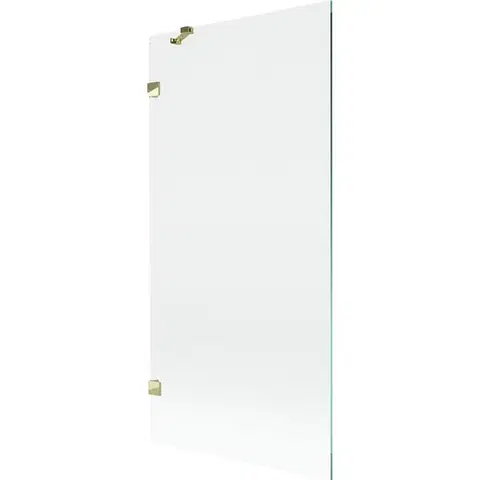 Sprchové dvere MEXEN/S - Lunar vaňová zástena FIX 90 x 150, transparent, zlatá 897-090-000-50-00