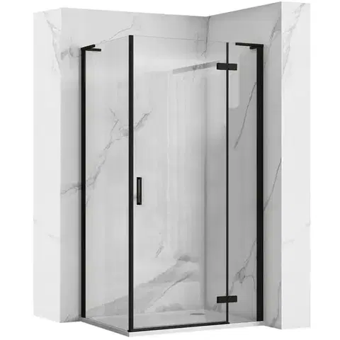 Sprchovacie kúty REA/S - Sprchová kabína Hugo Black 90x90 KPL-45223