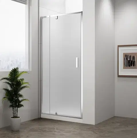 Sprchovacie kúty POLYSAN - EASY otočné sprchové dvere 880-1020, sklo BRICK EL1738