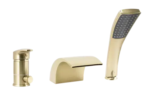 Kúpeľňové batérie REA - Trojdielna vaňová batéria RIVEN Brush Gold REA-B0494