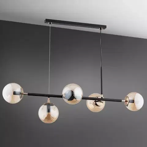Moderné lampy do obývačky Lampa Dansa black 5 Pł 63020 LW5