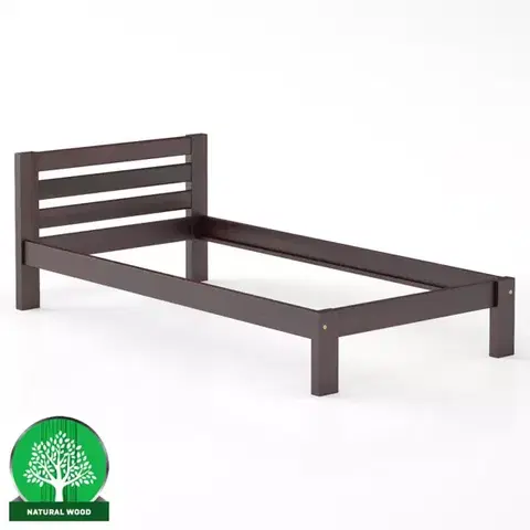 Drevené postele Posteľ borovica LK127–100x200 orech