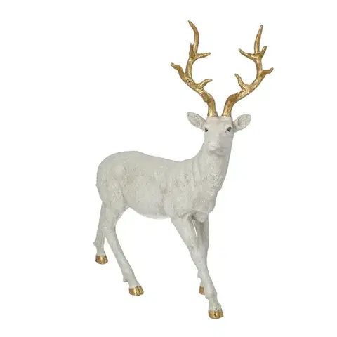 Vianočné dekorácie Dekorácia Deer 40x12x45 cm white