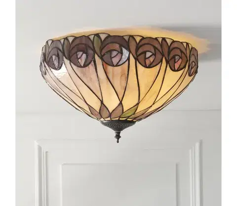 Svietidlá Endon 112188 - Stropné svietidlo Tiffany HUTCHINSON 2xE27/60W/230V priemer 40 cm 112188