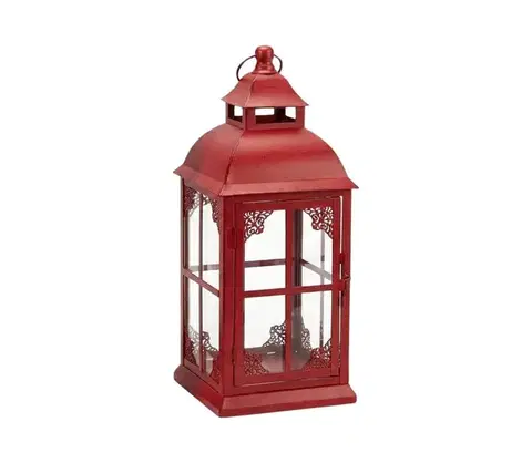 Taburetky Estilo Home Dekoratívna lucerna REDY 42 cm červená 5905623254555