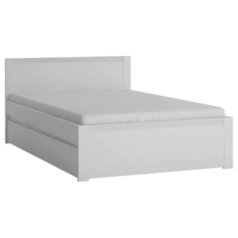 Dvojlôžkové postele Posteľ Novi NVIZ02 120 1S biela alpin/pvc biela supermat