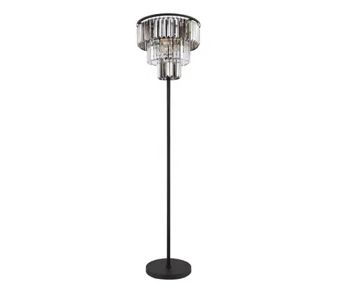 Lampy Globo 15695S - Stojacia lampa NAXIS 3xE27/40W/230V pr. 40 cm čierna 15695S