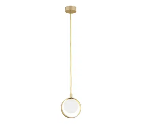 Svietidlá Argon 8257 - Závesný luster SATURNIA na lanku 1xG9/6W/230V, zlatý 8257
