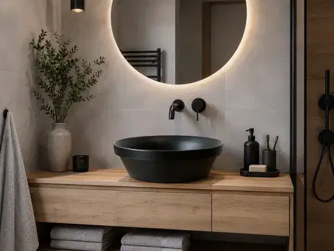 Umývadlá ArtCom Keramické umývadlo MADA MB | čierny mat 40 cm