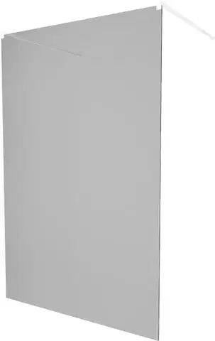 Sprchové dvere MEXEN/S - KIOTO samostatne stojaca sprchová zástena 100 x 200, grafit 8 mm, biela 800-100-002-20-40
