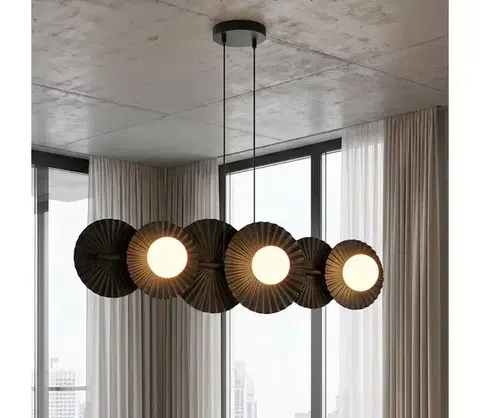 Svietidlá EMIBIG Závesný luster na lankách UMBRA 6xG9/8W/230V čierny 1726/6