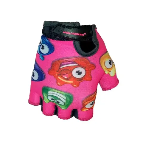 Cyklistické rukavice Detské cyklo rukavice POLEDNIK Baby Želáci ružová - 2