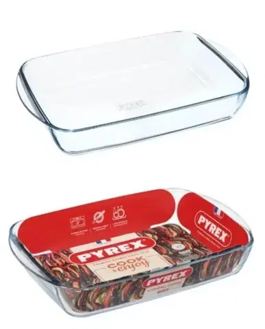 Pekáče a zapekacie misy PYREX Pekáč s ušami hranatý, 40x27x7cm, 4,9L, sklo číre PYREX