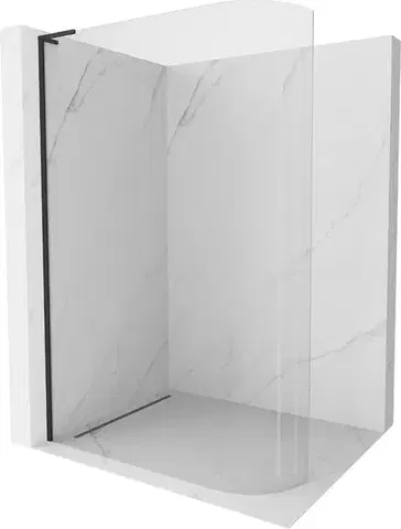 Sprchové dvere MEXEN/S - KiotoL Sprchová zástena WALK-IN 110 x 200, transparent, čierna 800-110-103-70-06