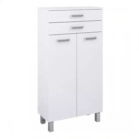 Kúpeľňové komody Skrinka Uno 60 2D2S white