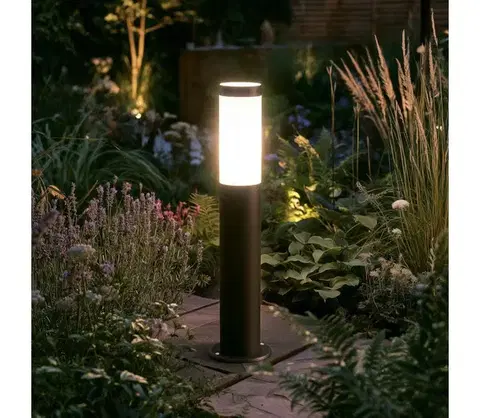 LED osvetlenie BRILAGI-LED stmievateľná vonkajšia lampa ELIA 1xE27/6W/230V 2700-6500K IP44 50 cm antracit BG5754+AI0042