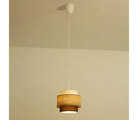 Svietidlá BRILAGI - Závesný luster na lanku RESNA 1xE27/60W/230V pr. 20 cm béžová/čierna H0443