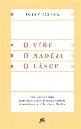 Kresťanstvo O víře. O naději. O lásce - Josef Pieper