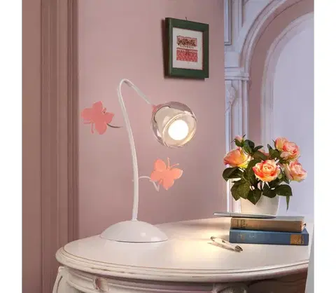 Lampy ONLI - Detská stolná lampa BUTTERFLY 1xE14/6W/230V 4924/L