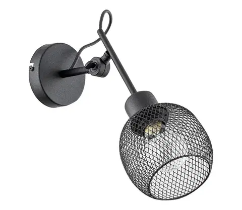 Svietidlá  Nástenné svietidlo POLO 1xE27/15W/230V čierna 25870