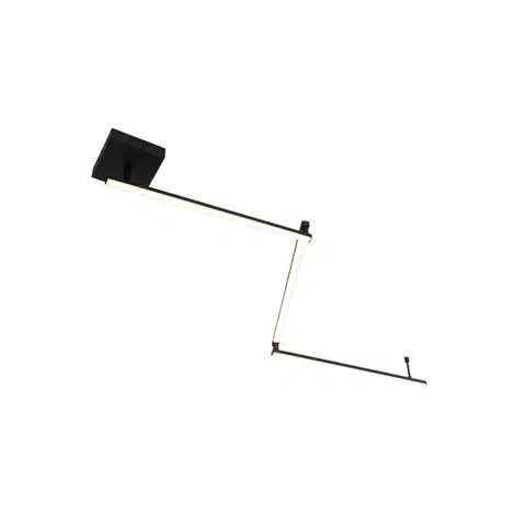 Stropné osvetlenie Stropné svietidlo čierne 150,8 cm vrátane LED 3-stupňové stmievateľné nastaviteľné - Annuschka
