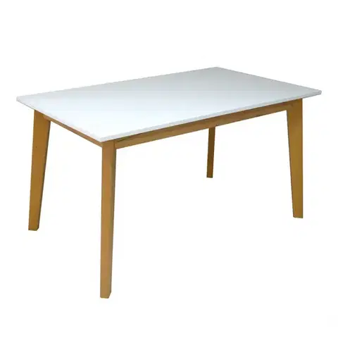 Jedálenské stoly Rozkladací stôl St-968 140/180x80cm Biely/K003