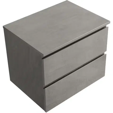 Kúpeľňový nábytok CERANO - Kúpeľňová skrinka Carole + doska pod umývadlo Navira Slim - 18 mm - betónovo šedá - 60x49,8x46 CER-8050BD82985