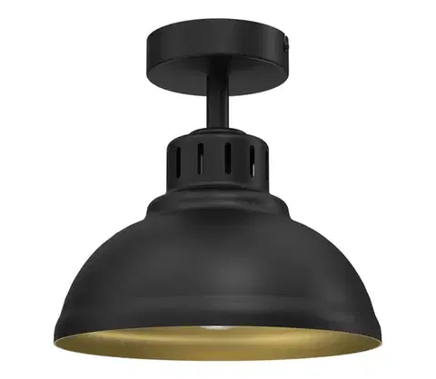 Svietidlá  Prisadený luster SVEN 1xE27/15W/230V čierna/zlatá 9115