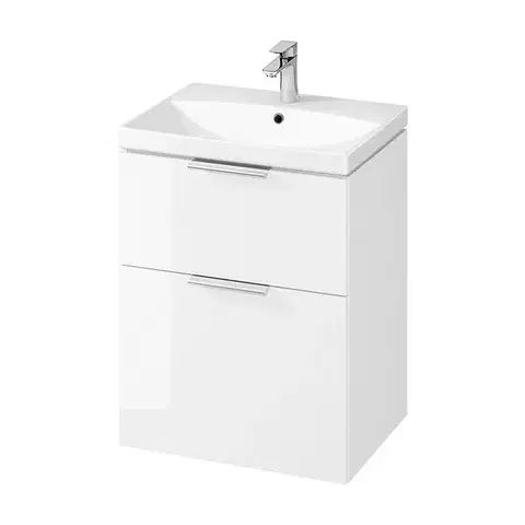 Kúpeľňový nábytok CERSANIT - SET B589 CITY 60 biela DSM (SKRINKA + UMÝVADLO) S801-422