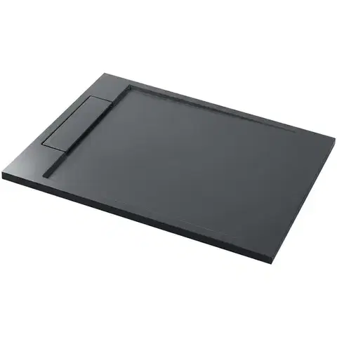 Vane CERANO - Sprchová vanička obdĺžniková Loro - liaty mramor - tmavo šedá - 120x90x3,5 CER-8050BD80372