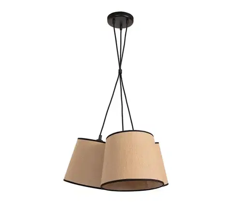Svietidlá  - Luster na lanku ROSSA 3xE27/15W/230V pr. 45 cm hnedá/čierna 83246