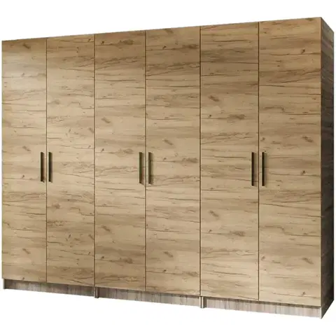 Šatníkové skrine Skriňa X3 Gold 2d Dub Sonoma/Dub Craft Zlatý