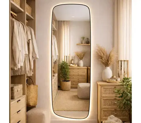 Svietidlá Baltica Design-LED Zrkadlo s podsvietením STONE CALM 15W/230V 4500K 155x50 cm IP65 čierne 5904107933283