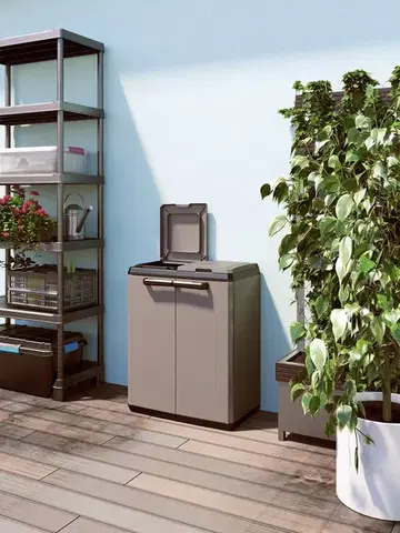 Vonkajšie koše Záhradný recyklačný kôš SPLIT CABINET BASIC Keter