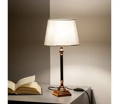 Lampy BRILAGI - Stolová lampa CERIA 1xE14/40W/230V pr. 20,5cm čierna/medená/šedá 1xEG49626+1xEG781031