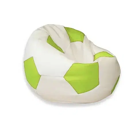 Sedacie vaky a kocky Sedací vak malá bielo limetková futbalová lopta TiaHome