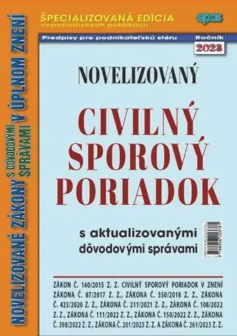 Zákony, zbierky zákonov Novelizovaný Civilný sporový poriadok 12/2023