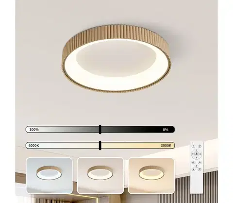 Svietidlá BRILAGI - stmievateľné LED stropné svietidlo FALCON MODERN LED/30W/230V 40 cm béžové + diaľkové ovládanie BRI500